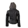 Mandy - Hooded Leather Jacket