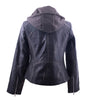 Chrissie - Distressed Hooded Leather Jacket