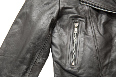 Wendy - Ladies Leather Biker Jacket