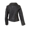 Lizzie - Ladies Single Distressed Leather Biker Jacket